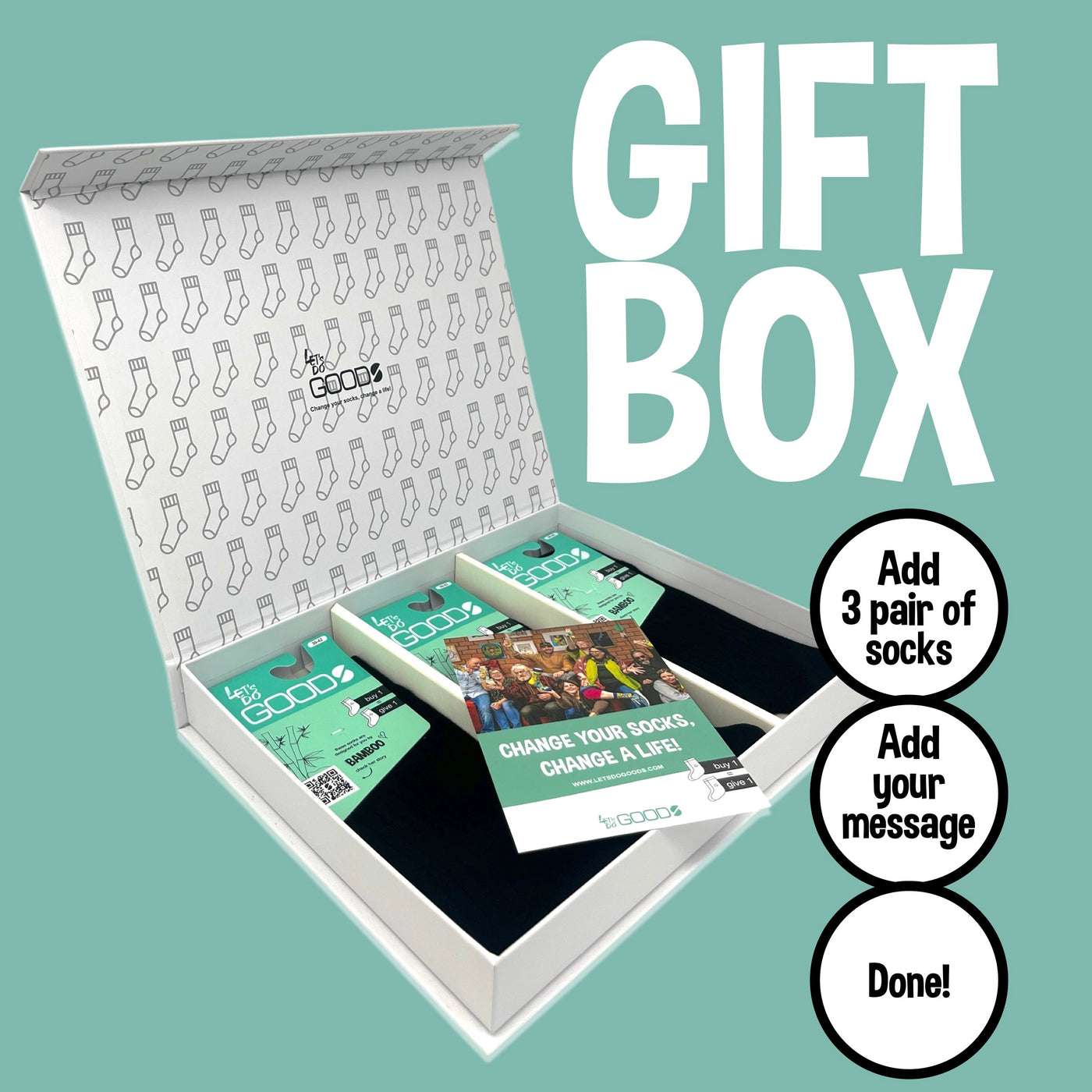 Giftbox für 3 Paar Socken
