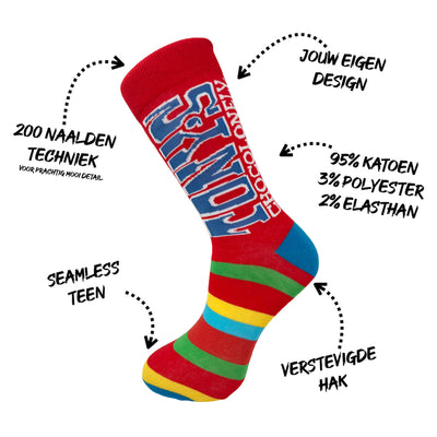 Sokken met logo specificaties